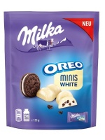 Милка Минис Вайт шоколад с кусочками печенья Орео 153гр (10)
