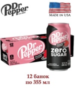 Напиток Dr.Pepper Strawberries & Cream ZERO 355 мл*12 (США)