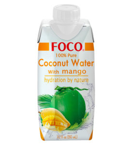 Кокосовая вода с манго FOCO 330мл*12 100% натуральная без сахара
