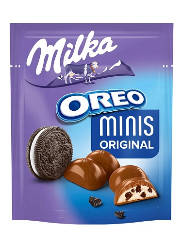 Милка Минис Оригинал шоколад с кусочками Орео 153гр (10)