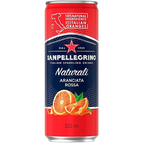 Напиток San Pellegrino красный апельсин 0,33л*24 ж/б