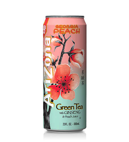 Чай Arizona Georgia Peach Tea 0,68л*24 ж/б