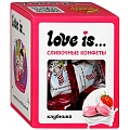 LOVE IS сливочные жевательные конфеты со вкусом клубники 105гр (24)